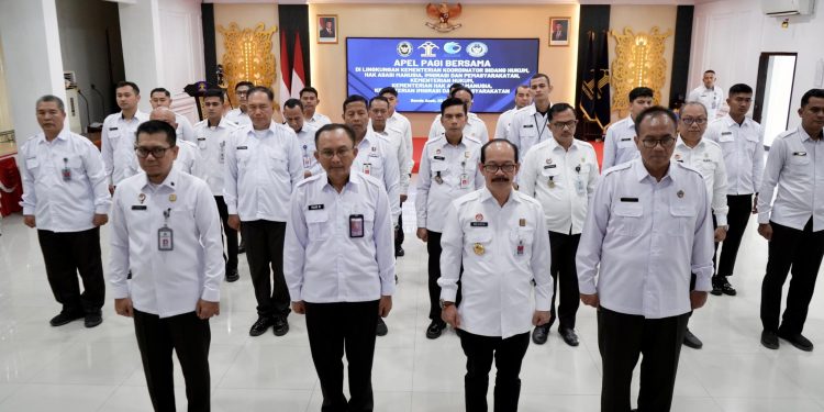 Kanwil Ditjenpas Aceh Ikuti Apel Pagi Bersama di Lingkungan Kemenko Kumham Imipas
