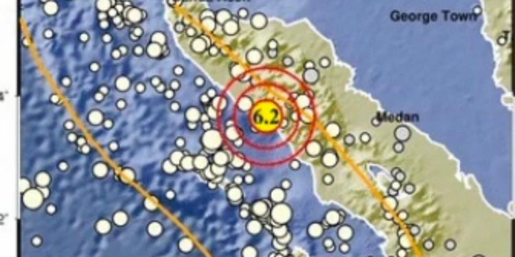 Gempa Berkekuatan 6,2 Magnitudo, Guncang Abdya, Terasa Hingga Medan