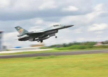 Lanud Sultan Iskandar Muda Kedatangan 4 Pesawat Tempur F-16 untuk Latihan Cakra C Kosek I Medan