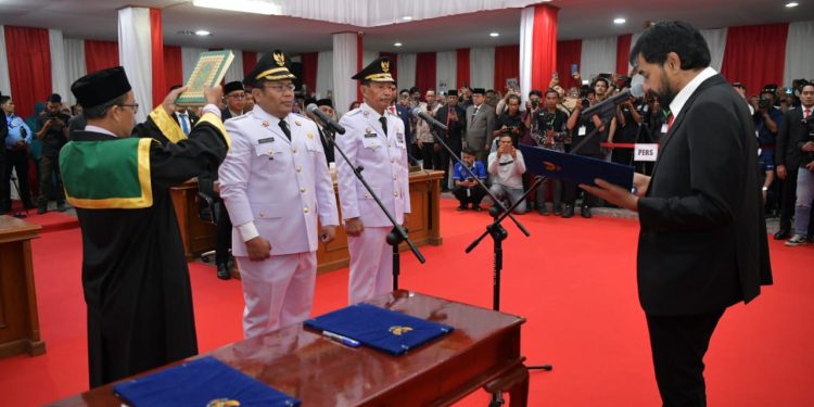 Lantik Wali Kota dan Wakil Wali Kota Sabang, Gubernur Aceh Dorong Pengembangan Kawasan Pelabuhan dan Perdagangan