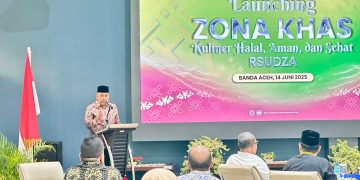 Staf Ahli Gubernur Resmikan Zona Kuliner Halal, Aman, dan Sehat di RSUDZA