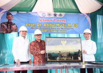 Wagub dan Mendikdasmen Letakkan Batu Pertama Pembangunan SMK Muhammadiyah Banda Aceh
