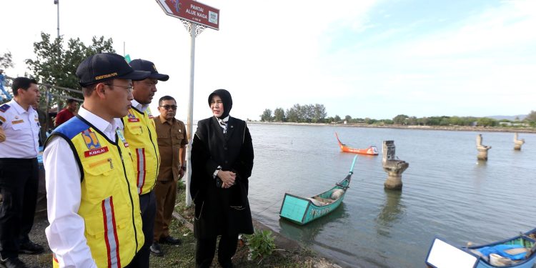 Tinjau Jembatan Alue Naga, Wali Kota Illiza Berharap Dibangun Tahun Depan
