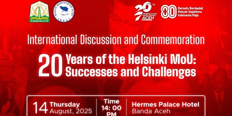 Ratusan Tokoh Dunia Hadiri Peringatan 20 Tahun MoU Helsinki di Banda Aceh